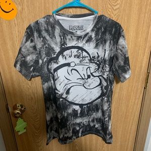 Popeye black tie dye t shirt